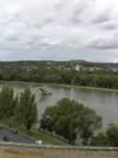 Le BRAS d AVIGNON, view from the PALAIS DES PAPES, looking west